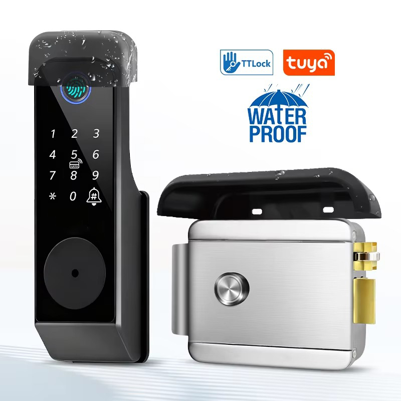 Glass Door Hinge - Wasserdichtes Fingerabdruck-Schloss Tuya Wifi Fernbedienung Bluetooth