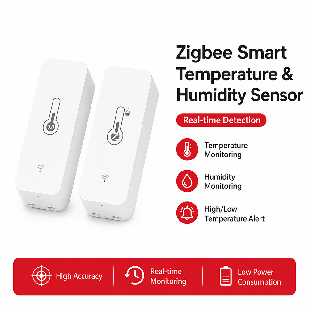 Digital Hygrometer Probe - Zigbee Temperatur- und Feuchtigkeitssensor, Smartes Thermometer-Hygrometer,