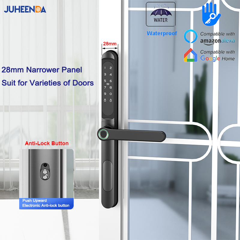 Ttlock app smart aluminium tür – Glass Door Hinge Bewertung und Preis